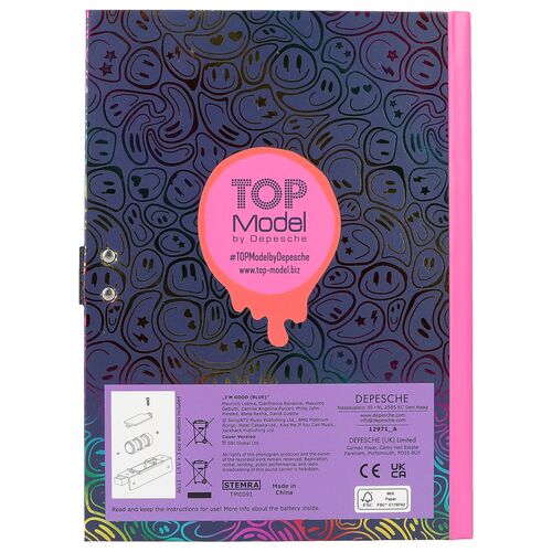 TOP MODEL - DIARIO CON CÓDIGO SECRETO NIGHT LIGHT