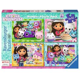 RAVENSBURGER PUZLE LA CASA DE MUÑECAS DE GABBY 4 X 42 PIEZAS