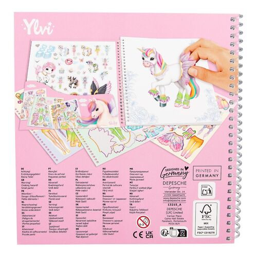 TOP MODEL CUADERNO DE PEGATINAS DRESS ME UP YLVI