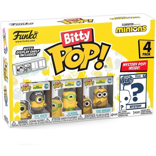FUNKO BITTY POP! MINIONS - EYE, MATIE, CRO-MINION Y ¿?