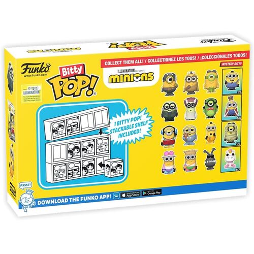FUNKO BITTY POP! MINIONS - ROLLER SKATING STUART, PAJAMA BOB, KUNG FU KEVIN Y ¿?
