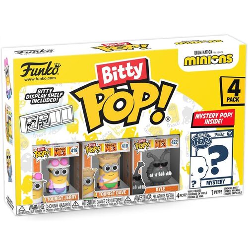 FUNKO BITTY POP! MINIONS - TOURIST JERRY, TOURIST DAVE, KYLE Y ¿?