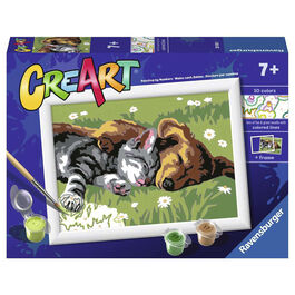 Ravensburger CreArt Kit Pintura Gato y Perro
