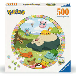 RAVENSBURGER PUZLE CIRCULAR POKEMON EN PRIMAVERA 500 PIEZAS + PÓSTER