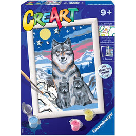 Ravensburger CreArt Kit Pintura Familia de Lobos