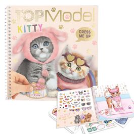 Top Model Cuaderno de pegatinas Dress Me Kitty