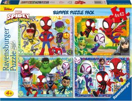 RAVENSBURGER 4 PUZLES SPIDEY Y SUS AMIGOS INCREÍBLES 4 X 42 PIEZAS