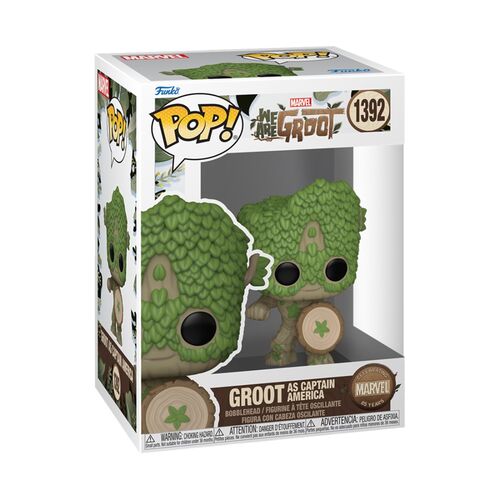 FUNKO POP! WE ARE GROOT  GROOT DISFRAZADO DE CAPITÁN AMÉRICA