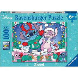 RAVENSBURGER PUZLE DISNEY STITCH NAVIDAD 100 PIEZAS XXL