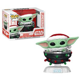 FUNKO POP! THE MANDALORIAN – GROGU CON GORRO DE PAPÁ NOEL EN COCHECITO