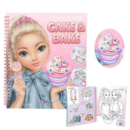 LIBRO PARA COLOREAR CON LENTEJUELAS TOP MODEL - CAKE & BAKE