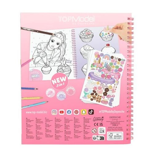 TOP MODEL LIBRO PARA COLOREAR DE LENTEJUELAS CAKE & BAKE