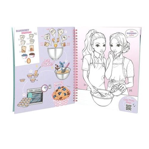 TOP MODEL LIBRO PARA COLOREAR DE LENTEJUELAS CAKE & BAKE