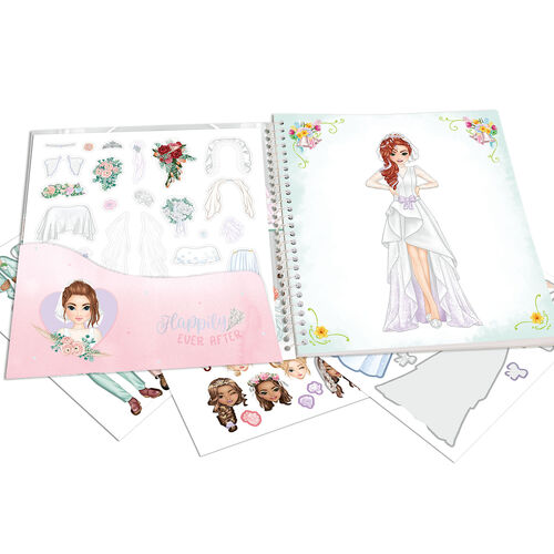 TOP MODEL CUADERNO DE PEGATINAS DRESS ME UP BODAS