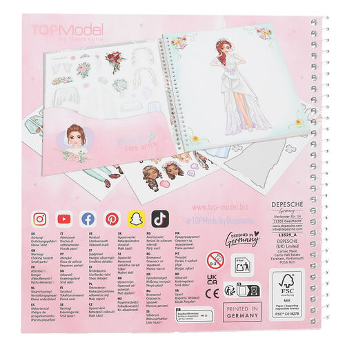 TOP MODEL CUADERNO DE PEGATINAS DRESS ME UP BODAS