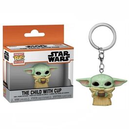 FUNKO POCKET POP! LLAVERO: THE MANDALORIAN - EL NIÑO CON COPA