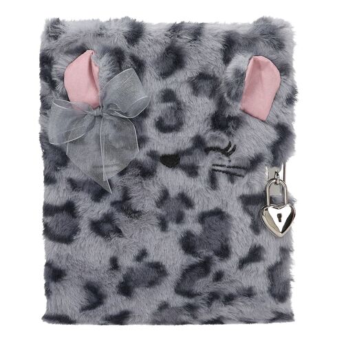 DIARIO CON CANDADO TOP MODEL COSY CAT - GRIS