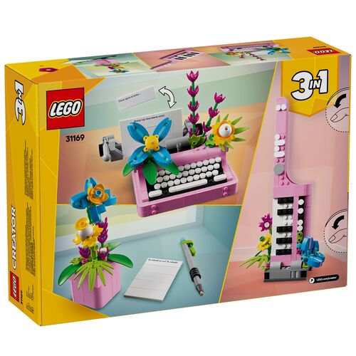 LEGO CREATOR - MÁQUINA DE ESCRIBIR CON FLORES