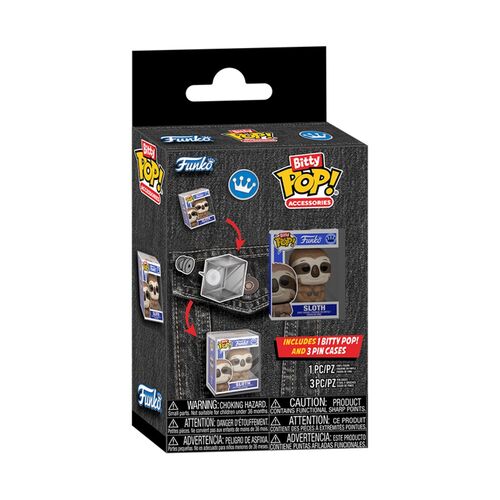 FUNKO BITTY POP! ACCESORIOS - PACK DE PEREZOSO Y 3 PROTECTORES DE PIN