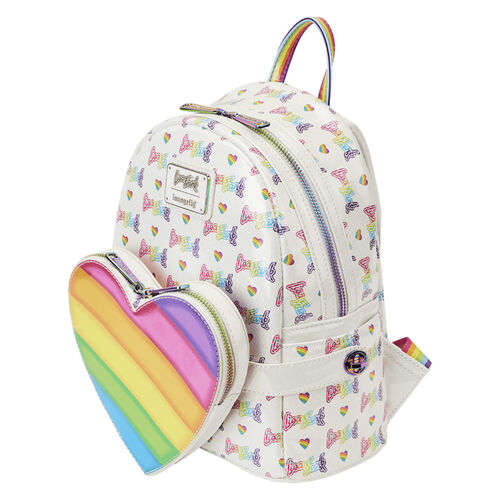 FUNKO LOUNGEFLY LISA FRANK - MOCHILA CON RIÑONERA DE CORAZÓN ARCOÍRIS
