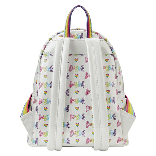 FUNKO LOUNGEFLY LISA FRANK - MOCHILA CON RIÑONERA DE CORAZÓN ARCOÍRIS