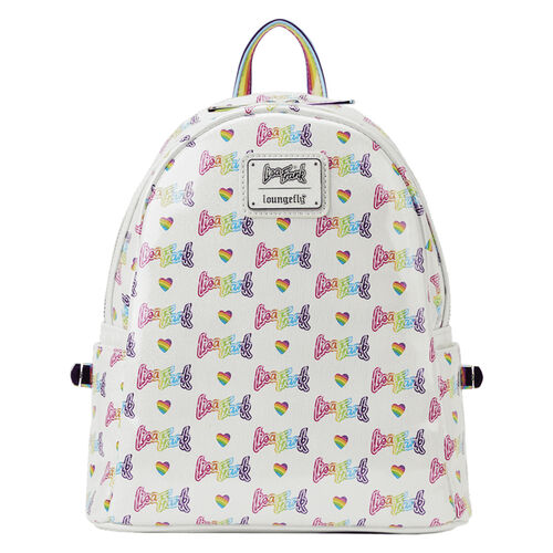 FUNKO LOUNGEFLY LISA FRANK - MOCHILA CON RIÑONERA DE CORAZÓN ARCOÍRIS