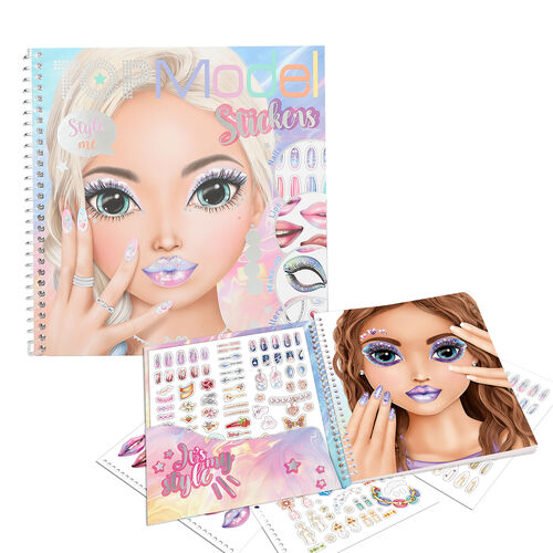TOP MODEL CUADERNO DE PEGATINAS DRESS ME UP MAQUILLAJE Y UÑAS