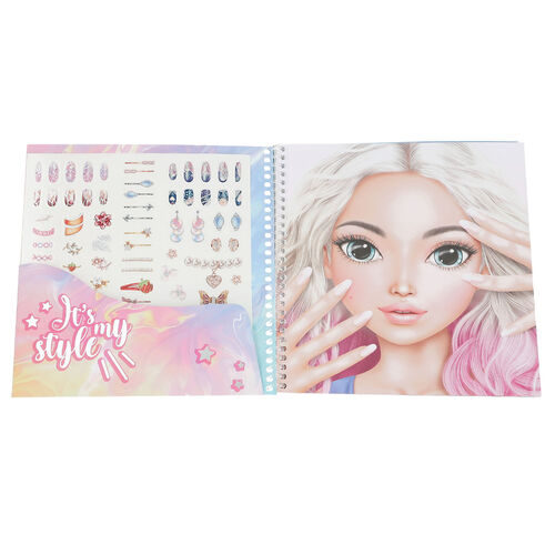 TOP MODEL CUADERNO DE PEGATINAS DRESS ME UP MAQUILLAJE Y UÑAS