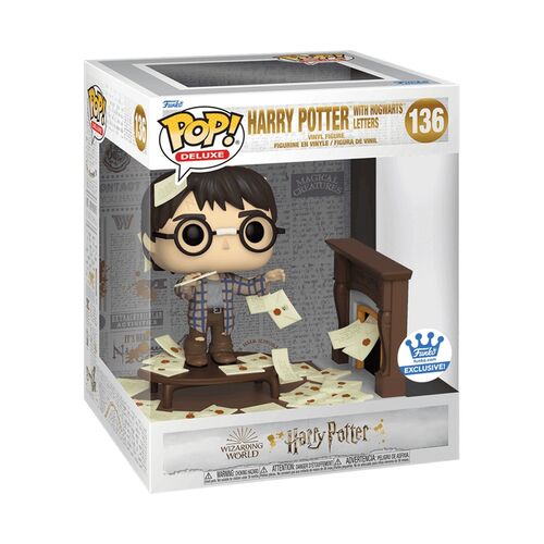 FUNKO POP! DELUXE: HARRY POTTER - HARRY POTTER CON CARTAS DE HOGWARTS (EXCLUSIVO)