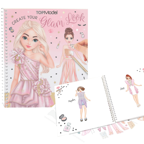 TOP MODEL CUADERNO DE PEGATINAS GLAM LOOK
