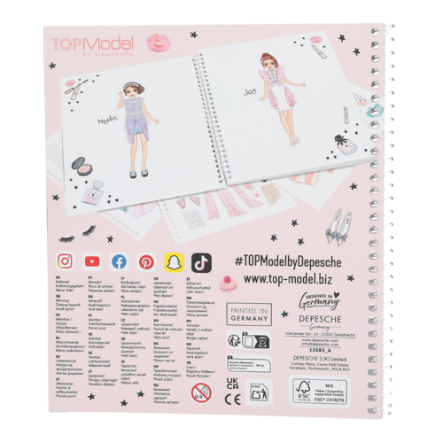 TOP MODEL CUADERNO DE PEGATINAS GLAM LOOK