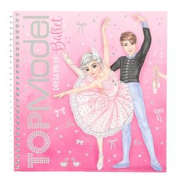 TOP MODEL CUADERNO DE PEGATINAS DRESS ME UP BALLET ROSA