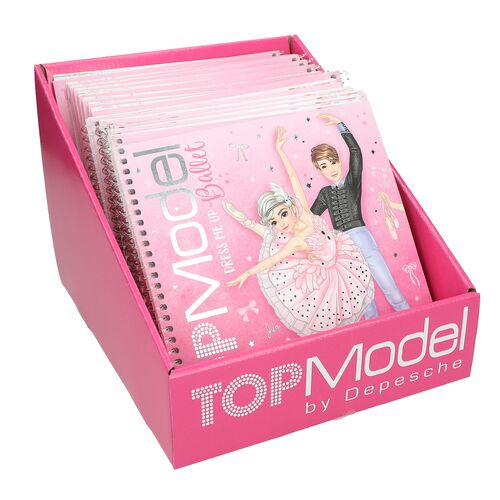 TOP MODEL CUADERNO DE PEGATINAS DRESS ME UP BALLET ROSA