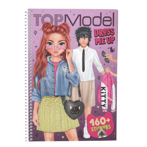 TOP MODEL - CUADERNO DE PEGATINAS GRANDE DRESS ME UP REBEL KITTY