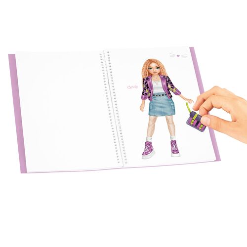 TOP MODEL - CUADERNO DE PEGATINAS GRANDE DRESS ME UP REBEL KITTY