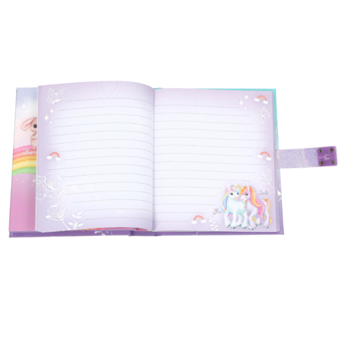 YLVI - DIARIO CON CÓDIGO SECRETO, LED Y SONIDO UNICORNIO