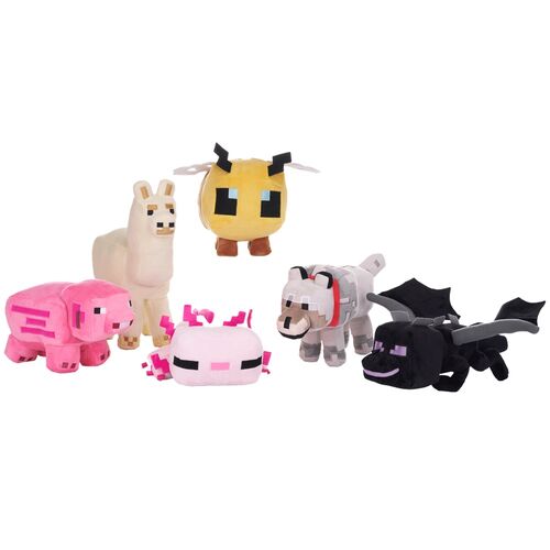 PELUCHE MINECRAFT: ANIMALES - LOBO 30 CM