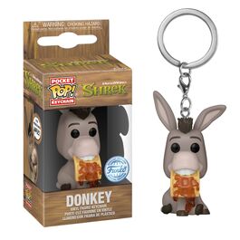 FUNKO POCKET POP! LLAVERO: SHREK - BURRO CON GOFRE