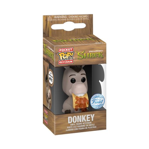 FUNKO POCKET POP! LLAVERO: SHREK - BURRO CON GOFRE