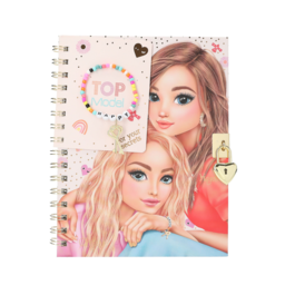 DIARIO CON CANDADO Y PULSERA TOP MODEL - HAPPY