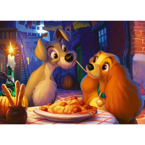 RAVENSBURGER PUZLE DISNEY: LA DAMA Y EL VAGABUNDO 1000 PIEZAS