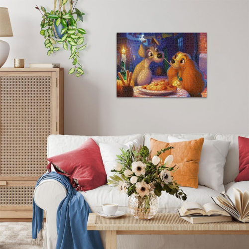 RAVENSBURGER PUZLE DISNEY: LA DAMA Y EL VAGABUNDO 1000 PIEZAS