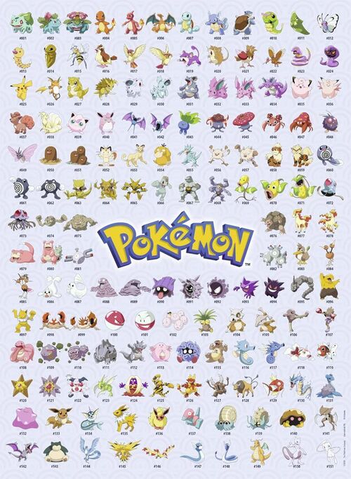RAVENSBURGER PUZLE LOS PRIMEROS 151 POKEMON 500 PIEZAS