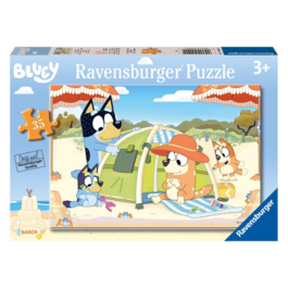 RAVENSBURGER PUZLE DE BLUEY EN LA PLAYA 35 PIEZAS