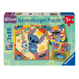 RAVENSBURGER PUZLE DISNEY STITCH 3 X 49 PIEZAS