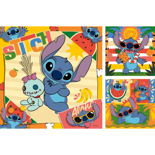 RAVENSBURGER PUZLE DISNEY STITCH 3 X 49 PIEZAS