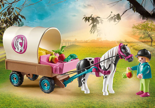 PLAYMOBIL - CARRUAJE DE PONIS