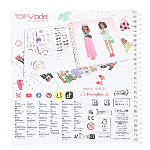 TOP MODEL - CUADERNO DE PEGATINAS DRESS ME UP SUMMER