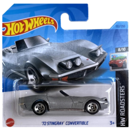 HOT WHEELS - HW ROADSTERS - Ž72 STINGRAY CONVERTIBLE (132/250) - SILVER (HALF CARD)
