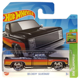 HOT WHEELS - HW SLAMMED - Ž83 CHEVY SILVERADO (191/250) - BLACK (HALF CARD)